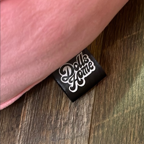 Dolls Kill Heart-Shaped Pillow with Embroidered Text - Picture 3 of 3